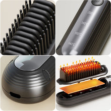 Laden Sie das Bild in den Galerie-Viewer, Kabelloser tragbarer aufladbarer Haarglättungskamm