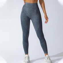 Laden Sie das Bild in den Galerie-Viewer, Einfarbige Sport-Leggings mit hoher Taille für Damen
