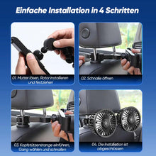 Laden Sie das Bild in den Galerie-Viewer, Mini-USB-Autoventilator mit zwei Köpfen