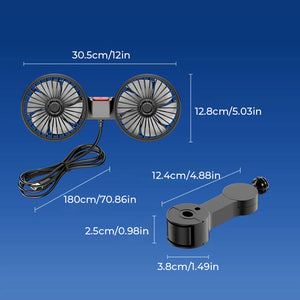Mini-USB-Autoventilator mit zwei Köpfen