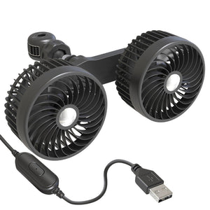Mini-USB-Autoventilator mit zwei Köpfen