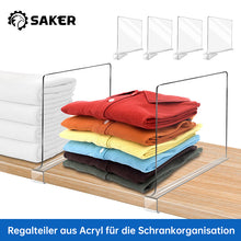 Laden Sie das Bild in den Galerie-Viewer, Regalteiler aus Acryl für die Schrankorganisation