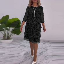 Laden Sie das Bild in den Galerie-Viewer, Elegantes Lagenkleid mit Polka Dot-Print