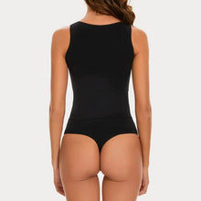 Laden Sie das Bild in den Galerie-Viewer, Einfarbiger Bodysuit mit Rundhalsausschnitt