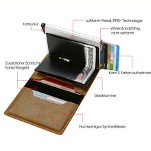Laden Sie das Bild in den Galerie-Viewer, RFID-Anti-Diebstahl-Bürstenkartenetui für Männer