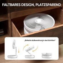 Laden Sie das Bild in den Galerie-Viewer, Tragbarer wiederaufladbarer faltbarer Teleskop-Bodenventilator