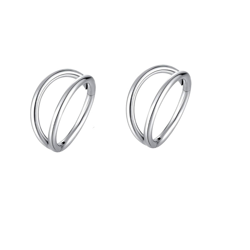 Doppelring-Nasenpiercing