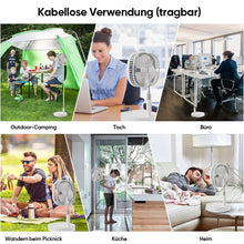 Laden Sie das Bild in den Galerie-Viewer, Tragbarer wiederaufladbarer faltbarer Teleskop-Bodenventilator