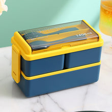 Laden Sie das Bild in den Galerie-Viewer, Tragbare doppellagige Lunchbox