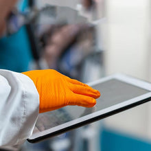 Laden Sie das Bild in den Galerie-Viewer, Orangefarbene Nitril-Handschuhe