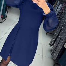Laden Sie das Bild in den Galerie-Viewer, Elegantes einfarbiges Kleid