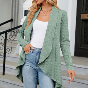 Langärmlige Strickjacke, Mantel
