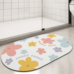 Ovale absorbierende Bodenmatte