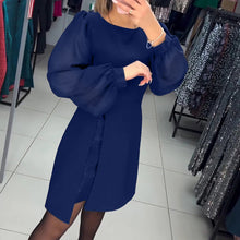 Laden Sie das Bild in den Galerie-Viewer, Elegantes einfarbiges Kleid