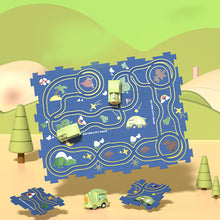 Laden Sie das Bild in den Galerie-Viewer, Puzzlespielzeug für Kinder mit Schienenfahrzeugen