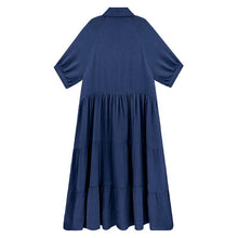 Laden Sie das Bild in den Galerie-Viewer, Midi-Hemdkleid mit Taschen