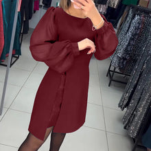 Laden Sie das Bild in den Galerie-Viewer, Elegantes einfarbiges Kleid