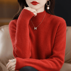 Damen-Pullover mit Stehkragen
