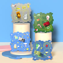 Laden Sie das Bild in den Galerie-Viewer, Puzzlespielzeug für Kinder mit Schienenfahrzeugen
