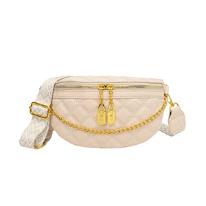 Vielseitige Brusttasche mit Karomuster