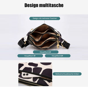 Bedruckte Damen-Umhängetasche mit mehreren Taschen