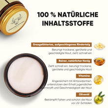 Laden Sie das Bild in den Galerie-Viewer, Aufgeschlagener Talg-Honig-Balsam