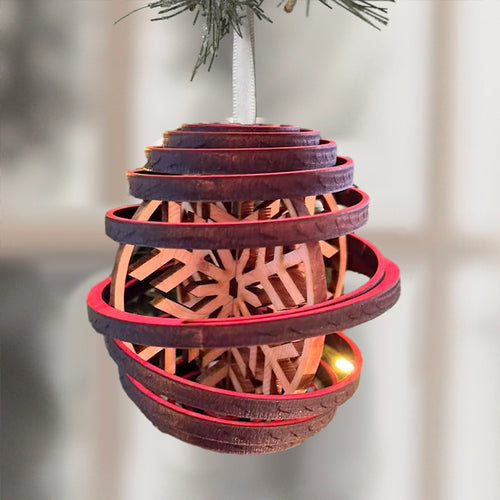 ❄3D-Doppelspiral-Schneeflocken | Weihnachtsschmuck