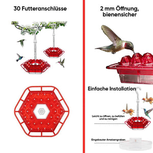 Kolibri-Futterspender zum Aufhängen im Freien