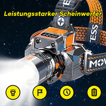 Laden Sie das Bild in den Galerie-Viewer, Am Kopf befestigte, superhelle Taschenlampe