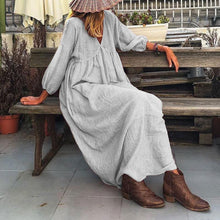 Laden Sie das Bild in den Galerie-Viewer, Women&#39;s Cotton Linen Dress