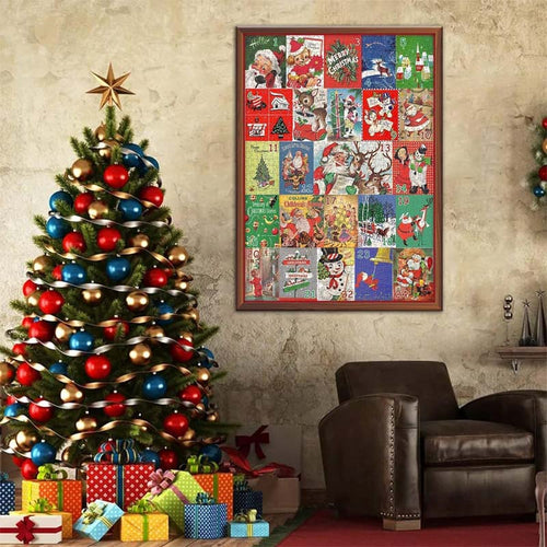 Weihnachten 24 Tage Countdown Kalender Puzzle