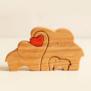 Holzpuzzle Elefantenfamilie