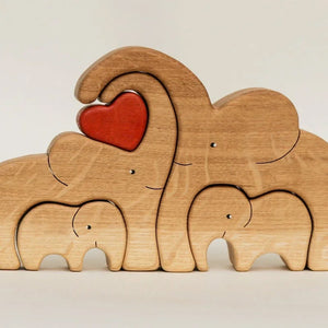 Holzpuzzle Elefantenfamilie