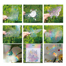 Laden Sie das Bild in den Galerie-Viewer, PVC Bunte Adsorptionsregenbogenglasfensteraufkleber, 6 Stk