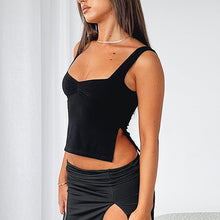Laden Sie das Bild in den Galerie-Viewer, Unifarbenes Camisole mit quadratischem Halsausschnitt