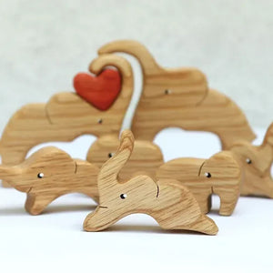 Holzpuzzle Elefantenfamilie