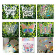 Laden Sie das Bild in den Galerie-Viewer, PVC Bunte Adsorptionsregenbogenglasfensteraufkleber, 6 Stk