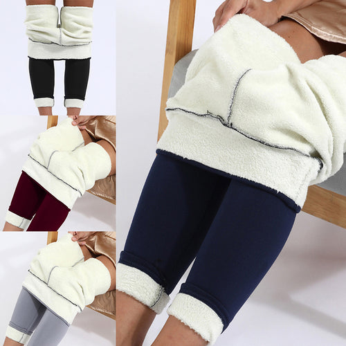 Fleece-Leggings mit hoher Taille