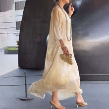 Laden Sie das Bild in den Galerie-Viewer, Elegantes Chiffonkleid mit Marmorprint