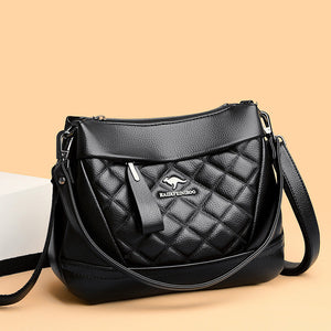 Rhomboid Tasche aus gekörntem Leder