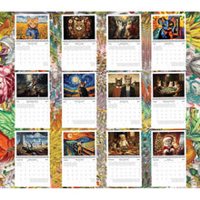 Laden Sie das Bild in den Galerie-Viewer, Ikonische Katzenkunst 2025 Kalender