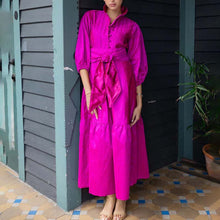 Laden Sie das Bild in den Galerie-Viewer, Einfarbiges Kleid mit Trägerrock