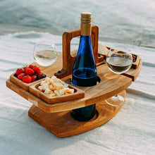 Laden Sie das Bild in den Galerie-Viewer, Tragbares Weinregal aus Holz