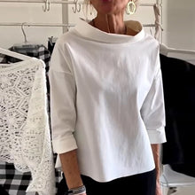 Laden Sie das Bild in den Galerie-Viewer, Lässiges Rollkragenoberteil mit weitem Revers