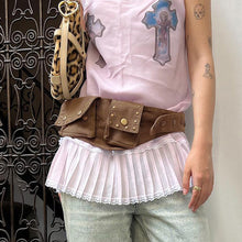 Laden Sie das Bild in den Galerie-Viewer, Brauner Westerngürtel im Vintage-Stil