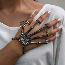 Laden Sie das Bild in den Galerie-Viewer, Totenkopf-Knochen-Ring-Armband