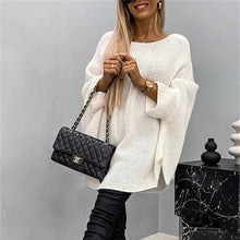 Laden Sie das Bild in den Galerie-Viewer, Eleganter gestrickter Cape-Pullover für Damen