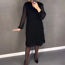 Laden Sie das Bild in den Galerie-Viewer, Langärmliges Polka Dot-Kleid