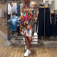 Laden Sie das Bild in den Galerie-Viewer, Buntes lässiges Alltagskleid für Frauen