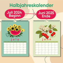 Laden Sie das Bild in den Galerie-Viewer, Halbjahreskalender 2024-2025 für saisonales Obst und Gemüse